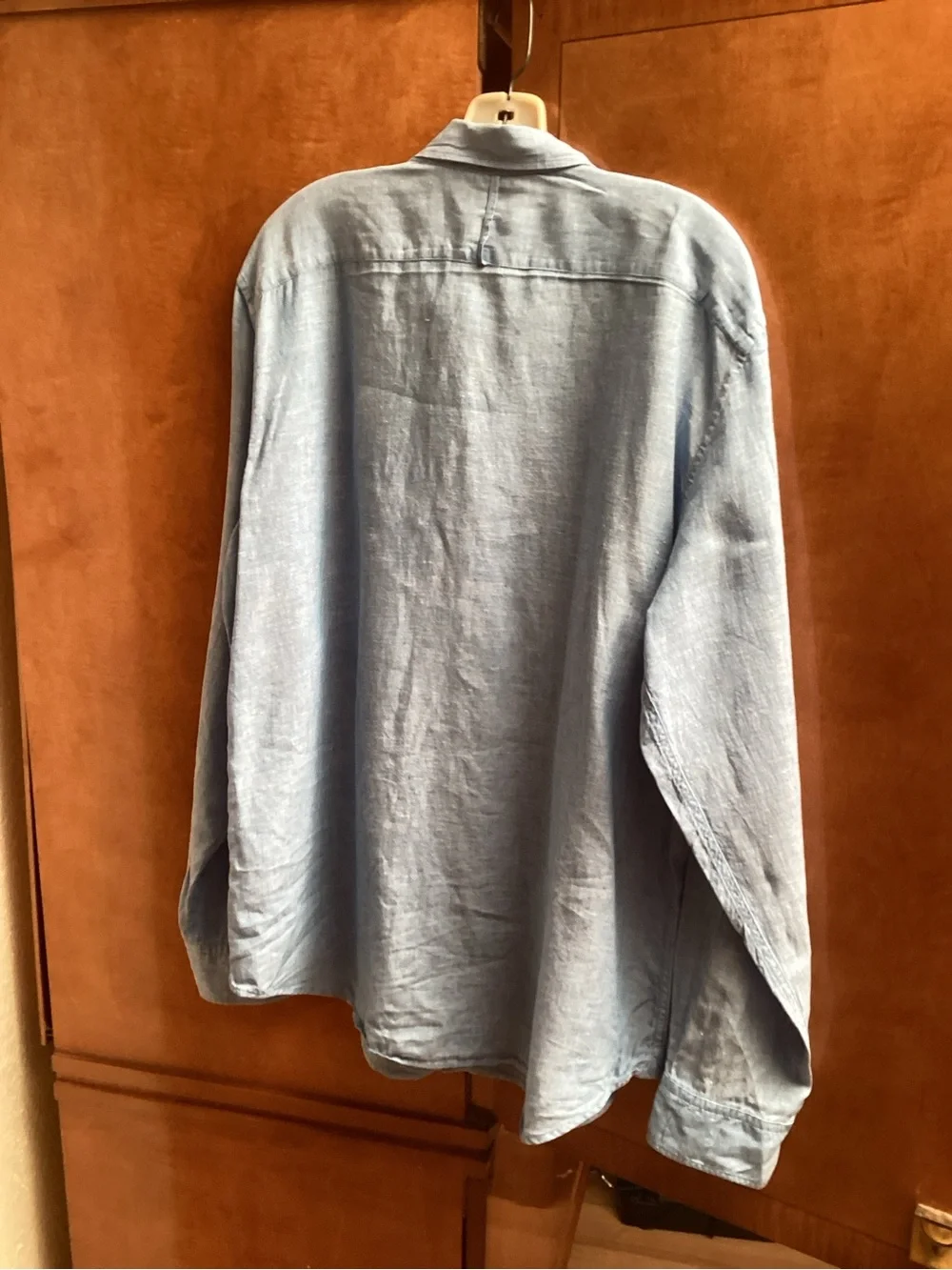Banana Republic Light Blue Linen Camden Fit Shirt. 771